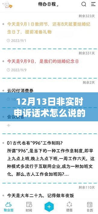 掌握關(guān)鍵技巧，非實時申訴話術(shù)在12月13日的實際應(yīng)用策略與話術(shù)指南