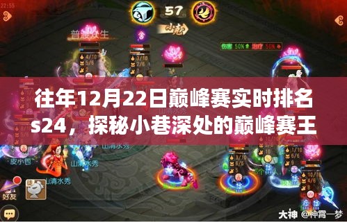 探秘巔峰賽王者小店，揭秘往年12月22日巔峰賽實時排名S24背后的故事與小巷深處的秘密
