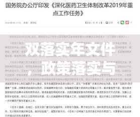 雙落實年文件，政策落實與任務(wù)完成的雙重保障行動啟動