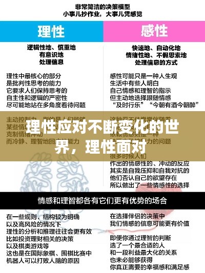理性應(yīng)對(duì)不斷變化的世界，理性面對(duì) 