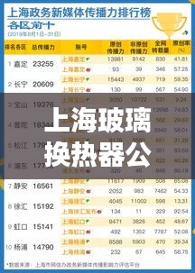 上海玻璃換熱器公司排名大揭秘！專業(yè)權(quán)威榜單出爐！