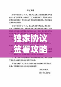 獨家協(xié)議簽署攻略，中介操作策略與注意事項，助你輕松簽約！