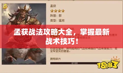 孟獲戰(zhàn)法攻略大全，掌握最新戰(zhàn)術(shù)技巧！