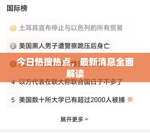 今日熱搜熱點(diǎn)，最新消息全面解讀