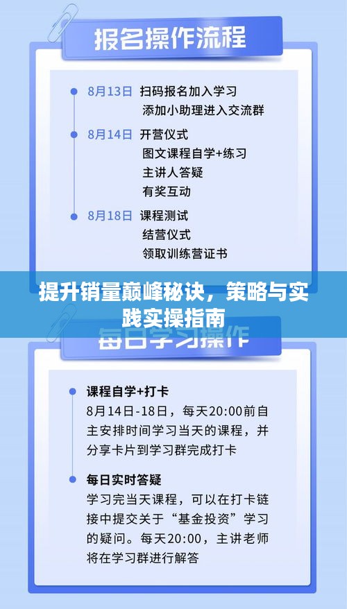 提升銷量巔峰秘訣，策略與實(shí)踐實(shí)操指南