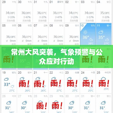 常州大風(fēng)突襲，氣象預(yù)警與公眾應(yīng)對行動