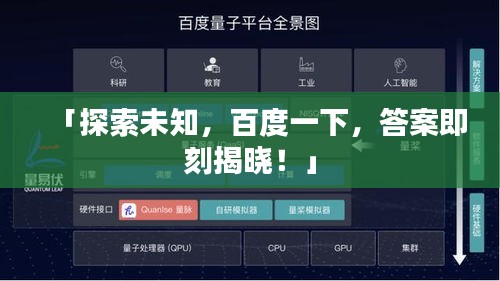 「探索未知，百度一下，答案即刻揭曉！」
