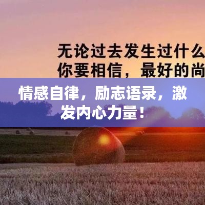 情感自律，勵(lì)志語錄，激發(fā)內(nèi)心力量！