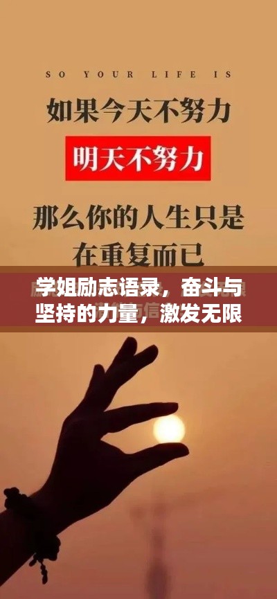 學姐勵志語錄，奮斗與堅持的力量，激發(fā)無限潛能！