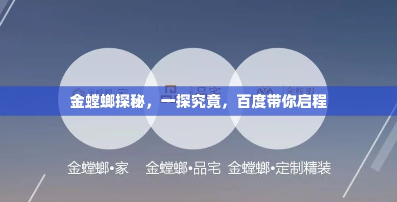 金螳螂探秘，一探究竟，百度帶你啟程