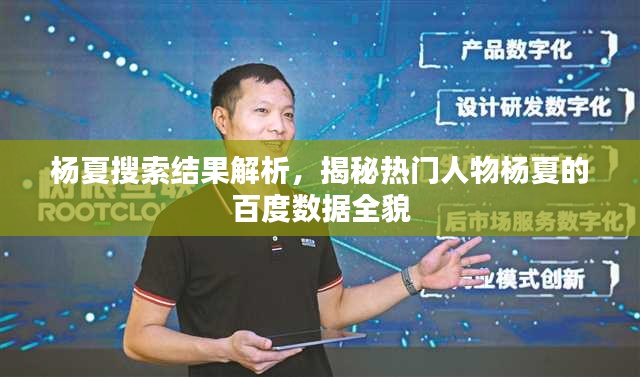 楊夏搜索結(jié)果解析，揭秘?zé)衢T人物楊夏的百度數(shù)據(jù)全貌
