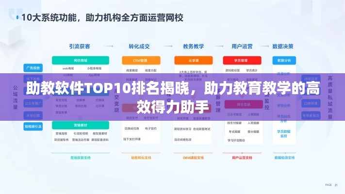 助教軟件TOP10排名揭曉，助力教育教學(xué)的高效得力助手