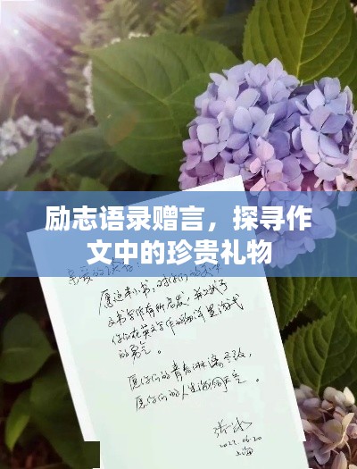 勵志語錄贈言，探尋作文中的珍貴禮物
