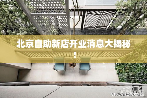 北京自助新店開業(yè)消息大揭秘！