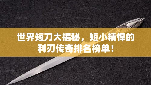 世界短刀大揭秘，短小精悍的利刃傳奇排名榜單！